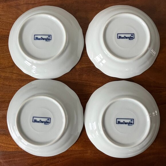 Set of 4 Blue Danube Tea Cups and Saucers Porcelain Onion Pattern Vintage Japan - Picture 6 of 9